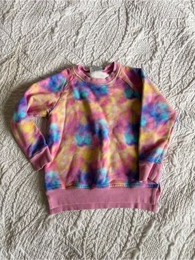 Bums and Roses Tie-Dye Crewneck Sweatshirt - Pink Bamboo